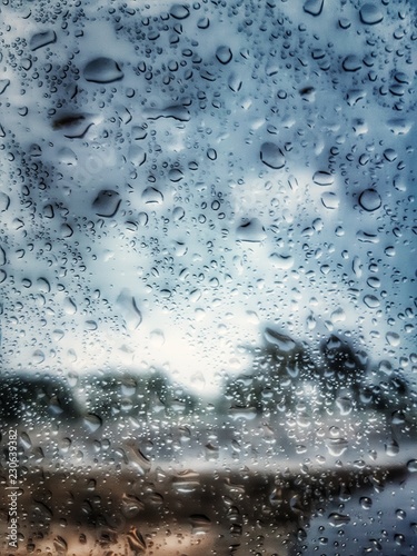 water drop on the window © Pawana