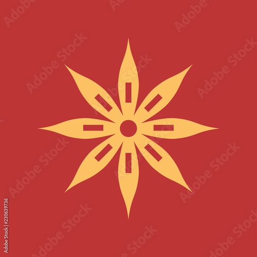 Silhouette icon cinnamon flower