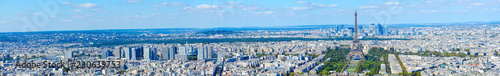 Scenic panoramic view from above on Paris, France