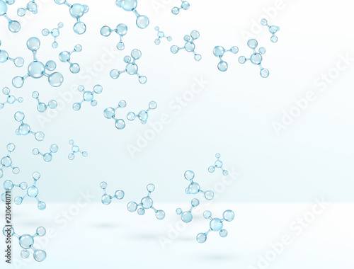 Abstract molecules design. Atoms. Abstract background for banner or flyer. Ve...