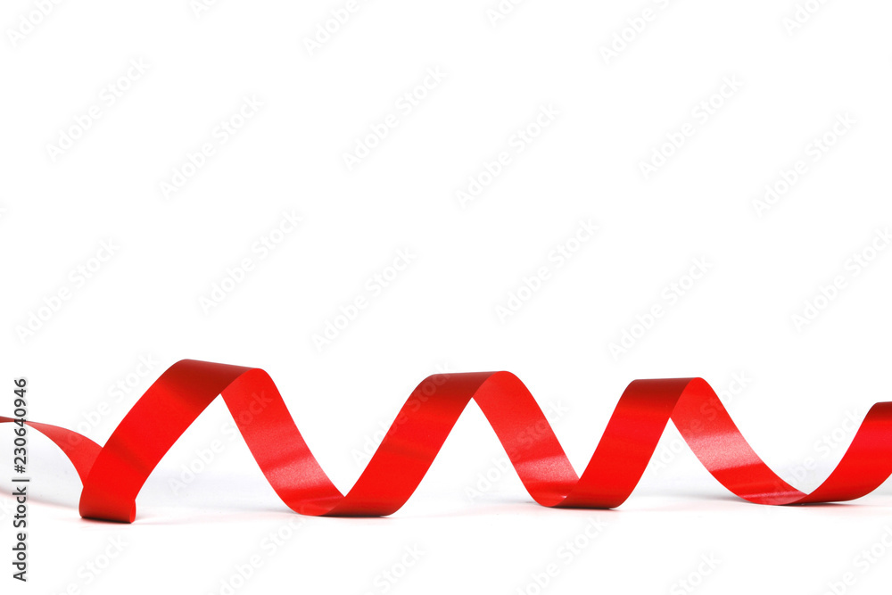 Curly red gift ribbon Curly red gift ribbon