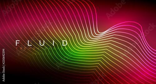 Digital flowing wave particles abstract background