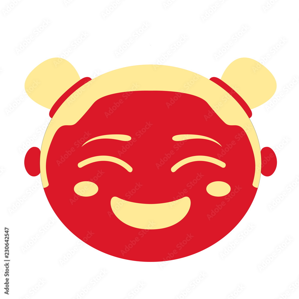 Isolated asian style female avatar. Vector illustration design Isolated asian style female avatar. Vector illustration design