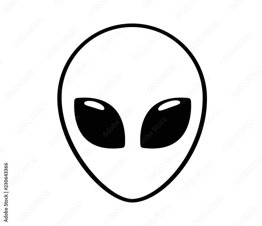 The head and face of the alien form simple.