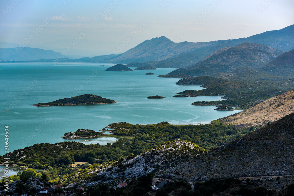 Landscape of Skadar lake in Montenegro.