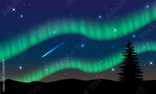 aurora,polar lights,northern lights or southern lights is a natural light display in the Earth's sky, predominantly seen in the high-latitude regions.