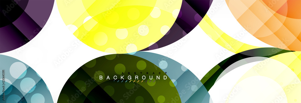 Obraz premium Overlapping circles design background
