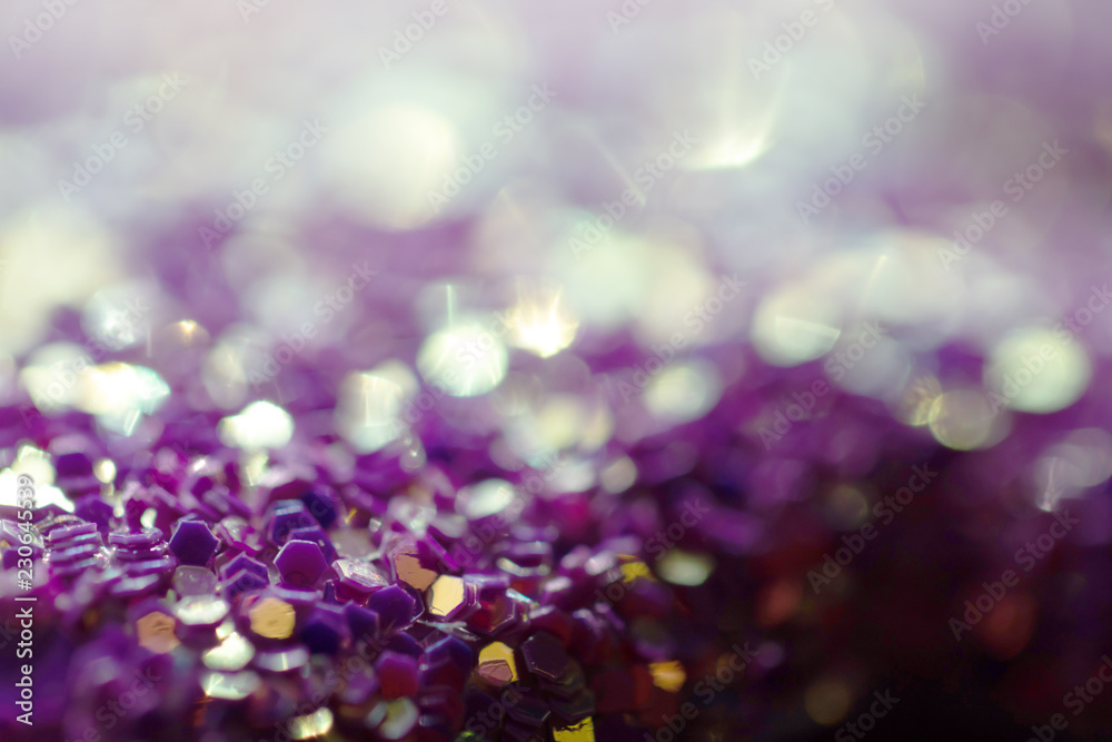 Bokeh of Christmas lights for background abstract.Festive Gift of Happiness and the New Year 2019 celebrations.