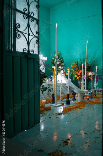 altar de dia de muertos huaquechula puebla méxico tradiciones y cultura photo