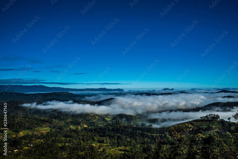 clouds in the valley