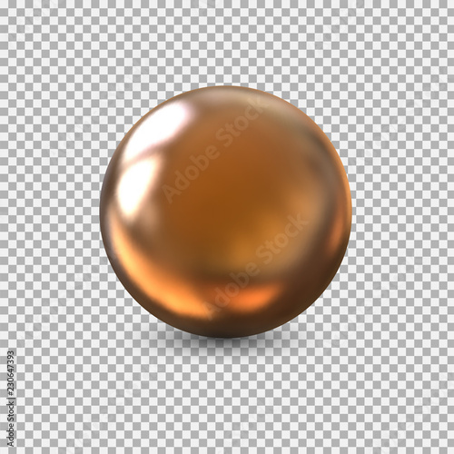 Golden Ball .Abstract metal sphere.Vector illustration