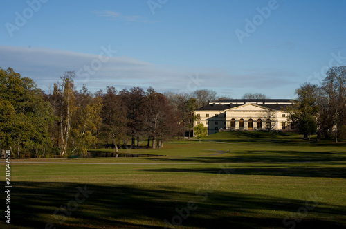 The english part of Drottningholm garden in autumn, Stockholm