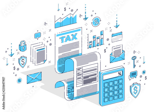 Taxation concept, tax form ...