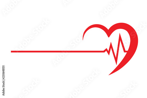 logo for a cardio clinic vector illustration photo
