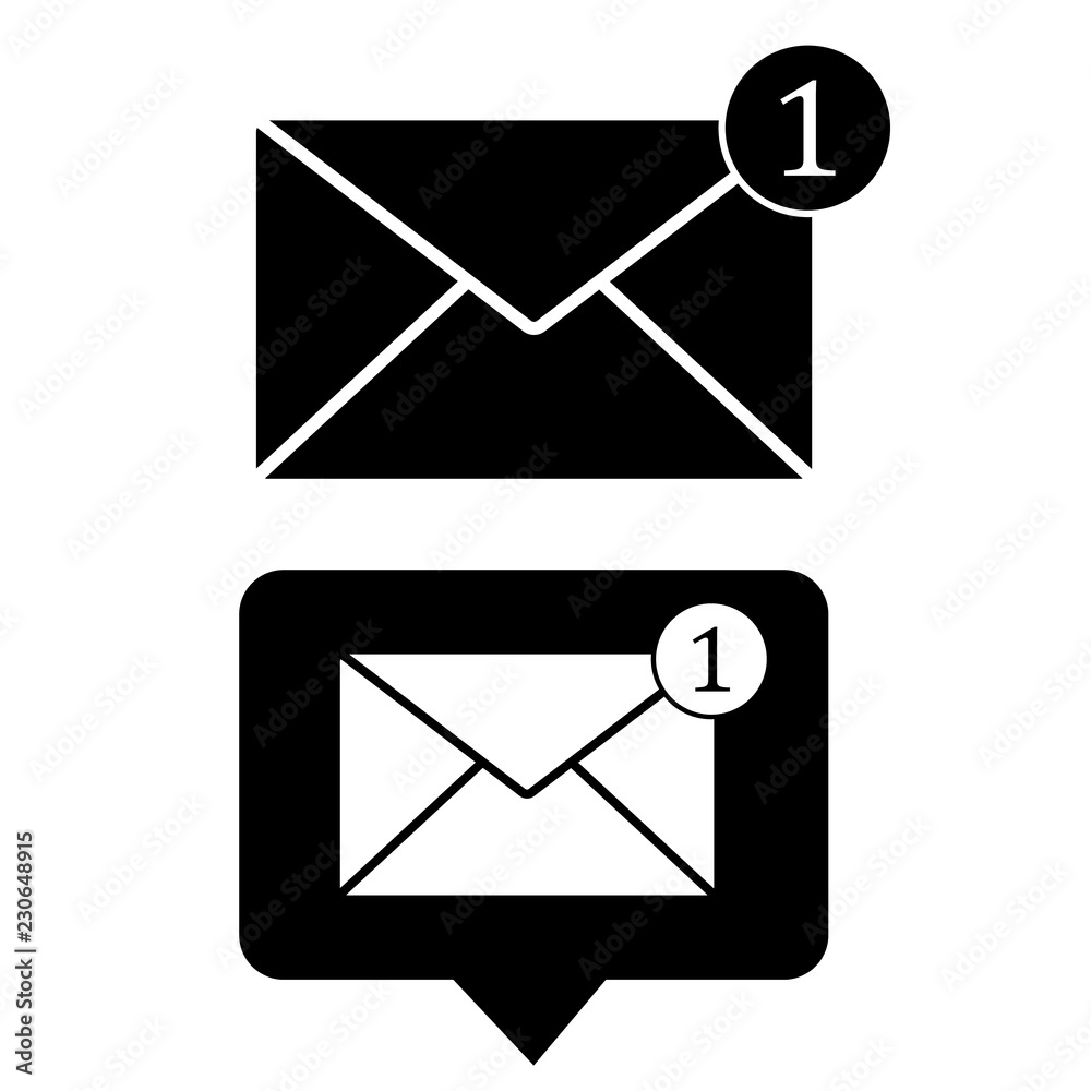 A new message icon, the logo on a white background A new message icon, the logo on a white background