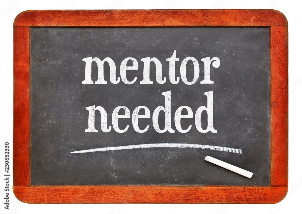 Fototapeta premium mentor needed blackboard sign