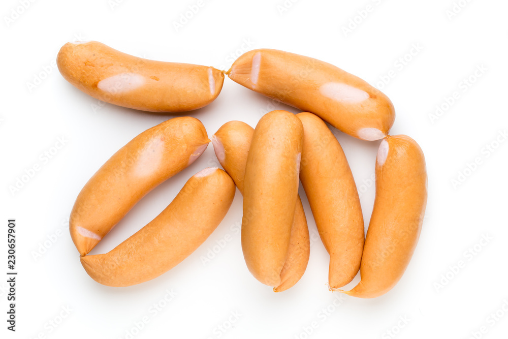 Pork sausage isolated on white background. Pork sausage isolated on white background.