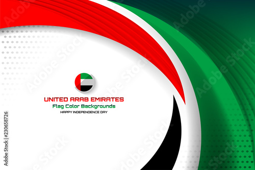United Arab Emirates Banner Background Concept for Independence, national day and other events, flag color design