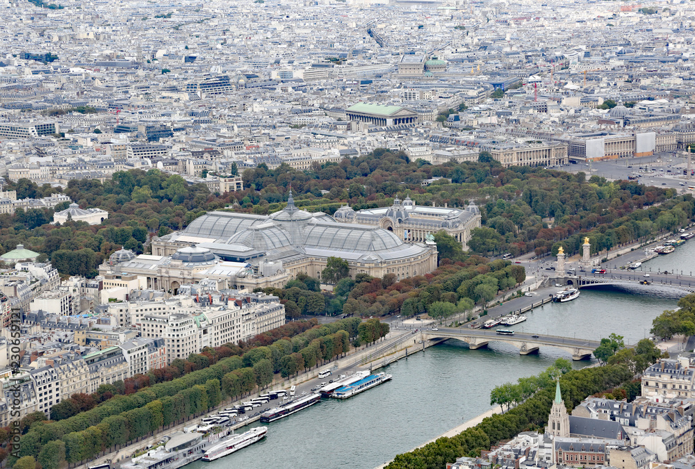Paris The Grand Palais and the Petit Palais as seen from the Eif