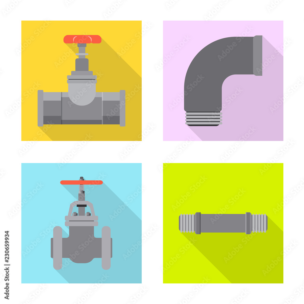 Isolated object of pipe and tube symbol. Collection of pipe and pipeline vector icon for stock. Isolated object of pipe and tube symbol. Collection of pipe and pipeline vector icon for stock.