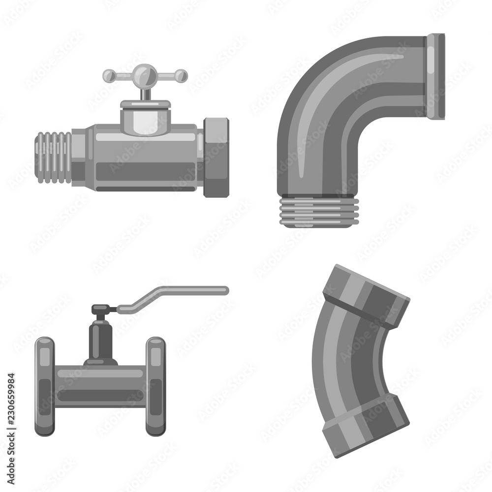 Vector design of pipe and tube sign. Collection of pipe and pipeline stock symbol for web. Vector design of pipe and tube sign. Collection of pipe and pipeline stock symbol for web.