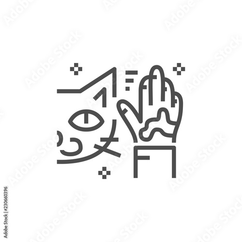 Simple allergy icon. Premium medicine symbol.Health vector illustrations. Line animal sign.