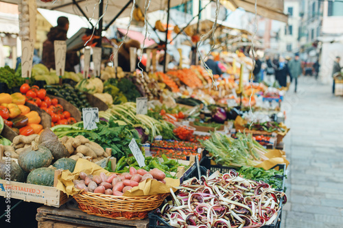 Obraz na plátně food market in venice italy