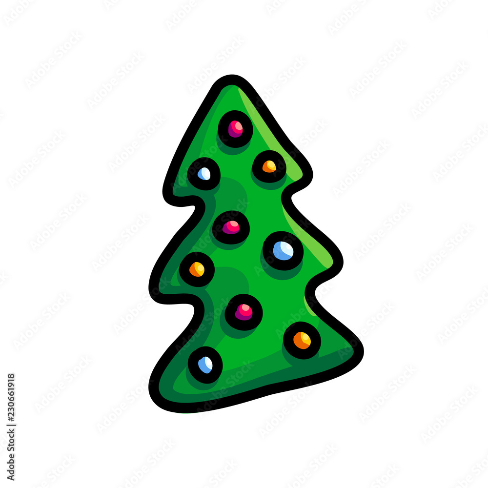 Christmas fir trees on white background Christmas fir trees on white background