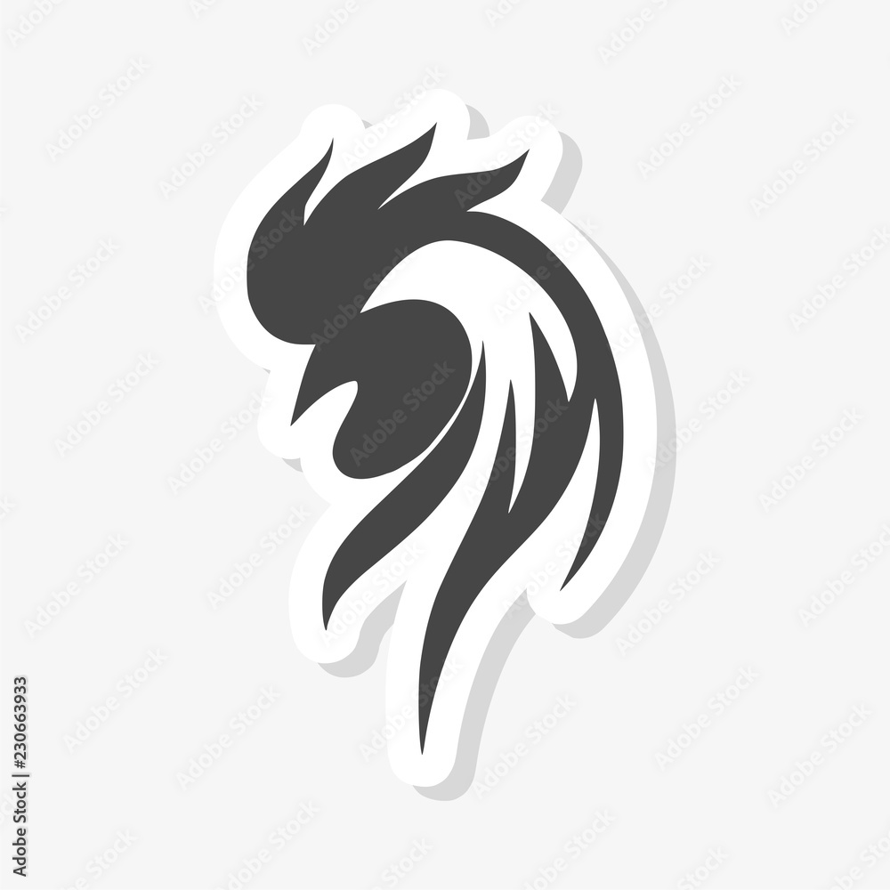 Obraz premium Rooster head sticker