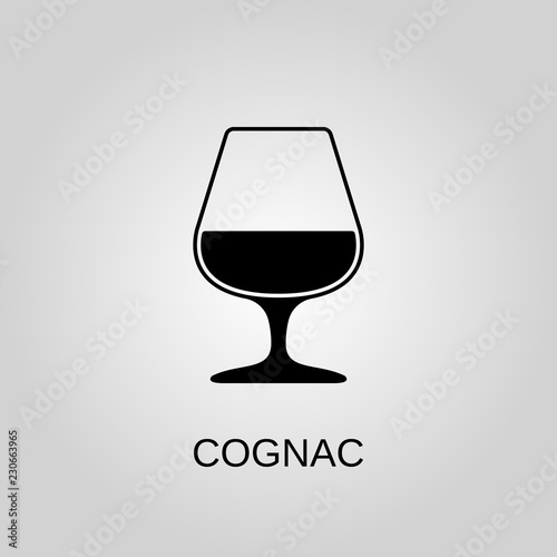 Cognac icon. Cognac symbol. Flat design. Stock - Vector illustration.