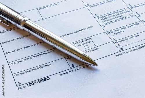 1099 Tax Form that must be filed by January 31st each year for all contractors who are paid more than $600 in the United States of America that year