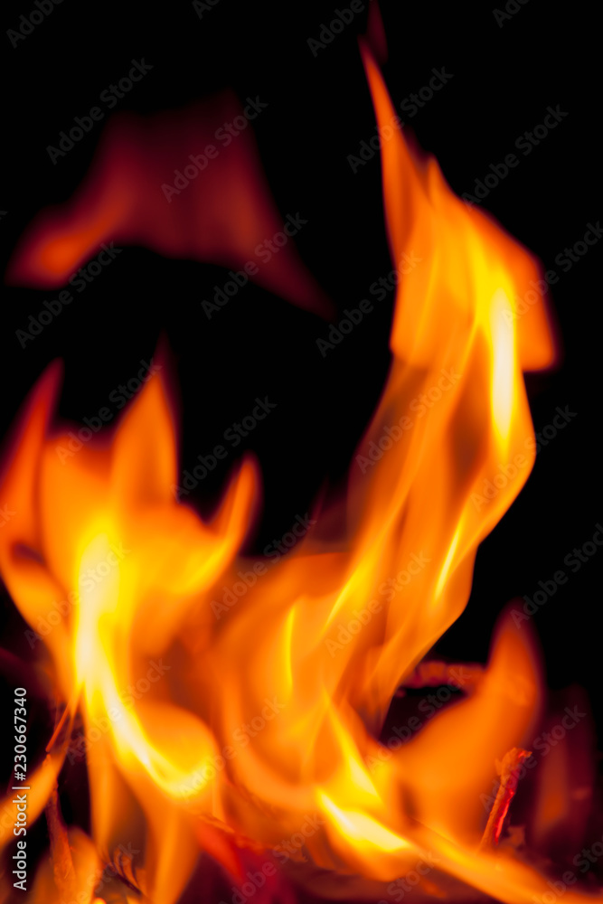 Picture of bokeh illustration with glowing round light spots of fire Picture of bokeh illustration with glowing round light spots of fire