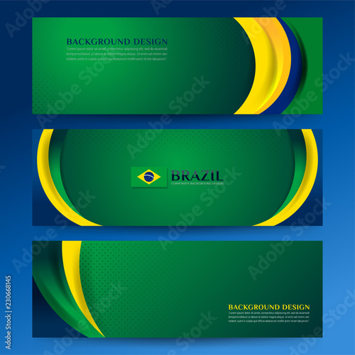Brazil flag Background concept for Independence, National Day and other events, Vector illustration
