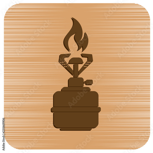 Camping stove icon vector