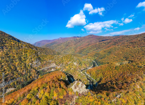 Jiului Valley Hunedoara Transylvania Romania aerial view