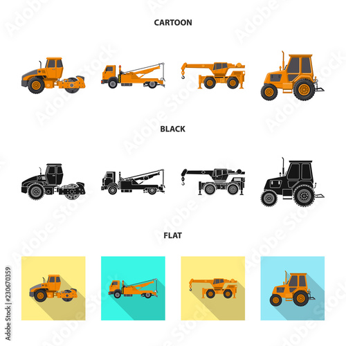 Vector design of build and construction icon. Set of build and machinery stock symbol for web.