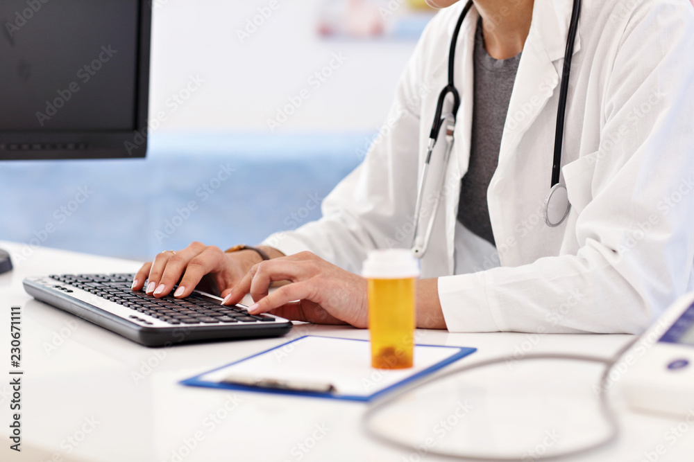 Adult woman having a visit at female doctor's office Adult woman having a visit at female doctor's office