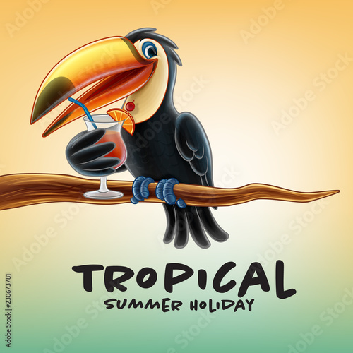 Tucan illustration summer