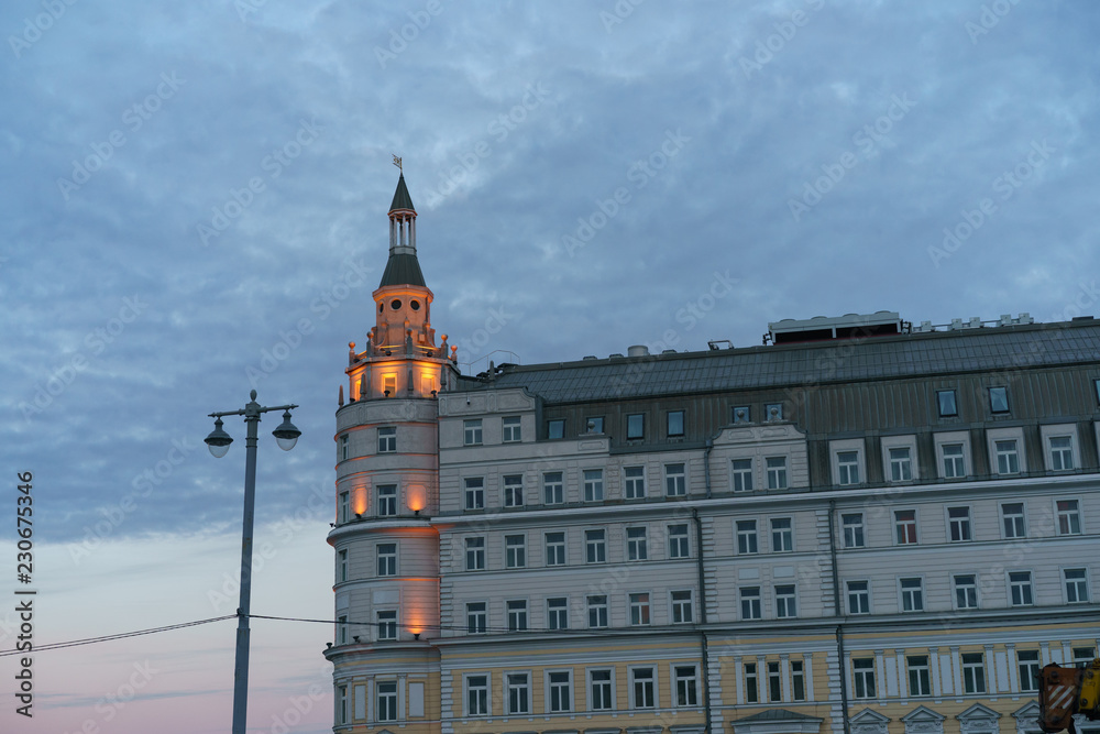 Fototapeta premium Old beautiful building in the Moscow city center
