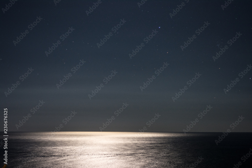 moon over the sea