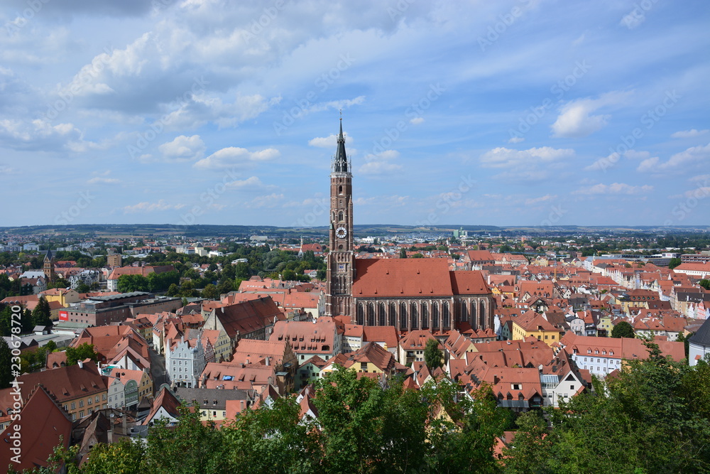 View in the city of LANDSHUT, Bavaria, region Franconia, Germany
