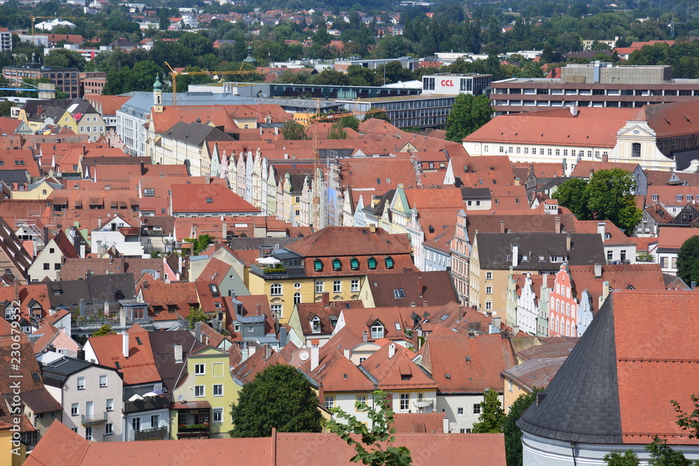 View in the city of LANDSHUT, Bavaria, region Franconia, Germany

