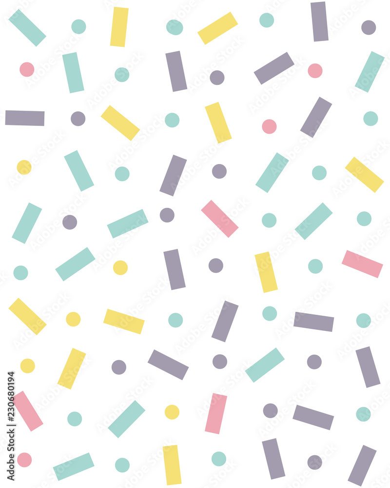 Seamless pattern with confetti on a white background Seamless pattern with confetti on a white background