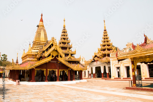 Amazing golden temple in Bagan  a historical site in Myanmar  