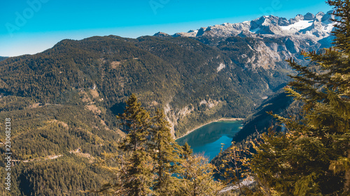 Beautiful alpine view at the famous Gosausee-Salzburg-Austria