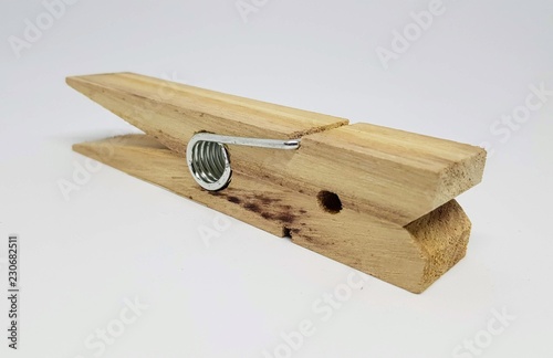 Over sized wooden clothes peg. photo