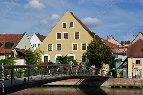 View in the city of LANDSHUT, Bavaria, region Franconia, Germany 