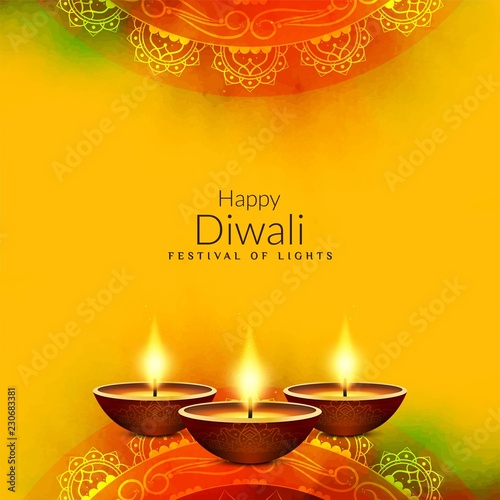 Wallpaper Mural Abstract colorful Happy Diwali religious greeting background Torontodigital.ca