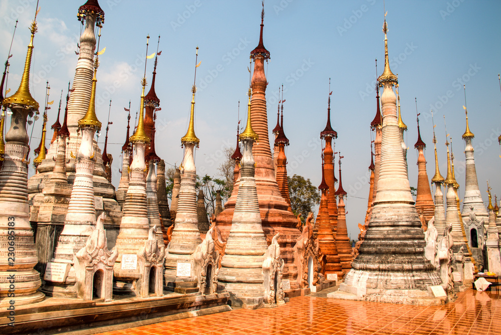 Ancient temple near Inle Lake, one of the top tourist attractions of Myanmar
