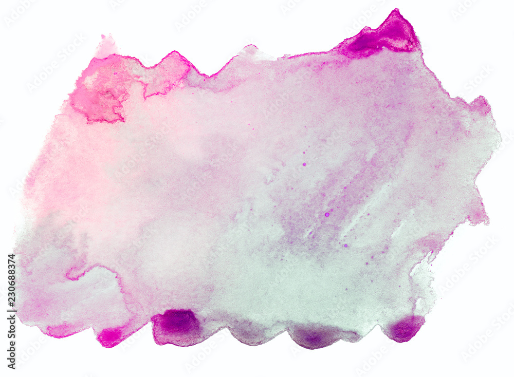 watercolor texture purple with paint stains painted with a brush